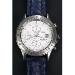 Longines, Admiral, a gentleman's stainless steel chronograph wristwatch, circa 1990, the white di...