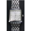 Image 1 : Zenith, a stainless steel square bracelet watch, circa 1955, the silvered dial with tapered baton...