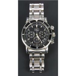 Zenith, El Primero, a stainless steel chronograph bracelet watch, circa 1970, the black dial with...