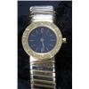 Image 1 : Bulgari, a lady's 18ct gold bracelet watch, circa 1980, ref 12662, the black dial with Arabic and...