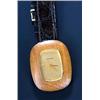 Image 1 : Boucheron, an 18ct gold and wood oblong designer wristwatch, circa 1970, No.19292, the gold dial...
