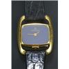 Image 1 : Jaeger-le-Coultre, a lady's 18ct gold oblong wristwatch, circa 1960, ref 6147.21, the blue dial w...