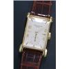 Image 1 : Patek-Philippe, a gentleman's 18ct gold rectangular wristwatch, circa 1940, No.641277, the brushe...