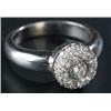 Image 1 : A modern Continental diamond cluster ring, centred with a round brilliant approx. 0.25cts, within...