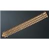 Image 1 : A modern Italian broad bracelet, in the form of three rows of raised articulated chevrons and sma...