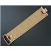 Image 1 : A modern Italian gold broad mesh bracelet on a large buckle shaped clasp, stamped '750', 122g...