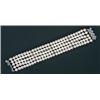 Image 1 : A cultured pearl five row broad bracelet, the uniform beads approx. 5.75mm diameter, on a diamond...