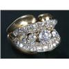 Image 1 : A modern diamond dress ring, centred with three graduated old-cut diamonds approx. 0.15, 0.75 & 0...