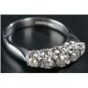 Image 1 : An 18ct white gold and diamond five stone ring, the graduated old-cut stones approx. 0.75cts tota...
