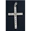 Image 1 : A diamond Latin cross, the 17 old-cut and round brilliants, approx. 1.88cts total...