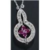 Image 1 : An Italian ruby and diamond necklet, the front designed to form either an open-work diamond circl...