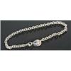 Image 1 : A Tiffany & Co silver necklace, with an oval disc and trigger clasp, London 2002, 39cm long overa...
