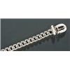 Image 1 : A Continental diamond bracelet, the white curb link chain with a round brilliant diamond buckle s...