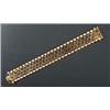 Image 1 : A modern 18ct gold fancy link broad bracelet, designed a honeycomb with textured borders, London...