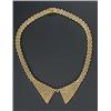 Image 1 : A modern Italian brick link necklace tapering to the front, stamped '750', 42cm long (16.5 in), 5...