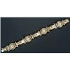 Image 1 : A modern bracelet in Versace style with four round panels with classical busts and Greek key bord...