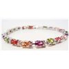 Image 1 : BEAUTIFUL 18K GOLD FILLED MULTICOLOR CRYSTAL BRACELET