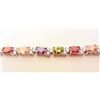 Image 2 : BEAUTIFUL 18K GOLD FILLED MULTICOLOR CRYSTAL BRACELET
