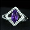 Image 1 : STERLING SILVER AMETHYST RING - SZ. 8