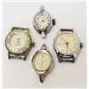 Image 1 : LOT OF 4 VINTAGE LADIES WRISTWATCHES - NO BANDS