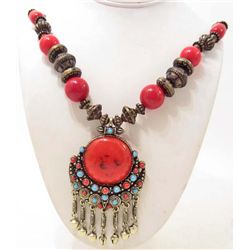 EUROPEAN STYLE BOHEMIAN ESTATE JEWELRY NECKLACE