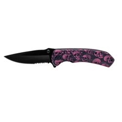 4.5" Spring Assist Folding Knife - Pink Skull Camo