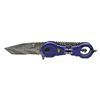 Image 1 : 4.5" Spring Assist Handcuff Folding Knife - Purple