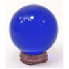 Image 1 : BLUE QUARTZ CRYSTAL BALL & STAND - 60MM