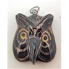 Image 1 : HAND CARVED BUFFALO HORN OWL PENDANT