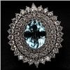 Image 1 : STERLING SILVER SKY BLUE TOPAZ AND WHITE TOPAZ RING SIZE 7.5