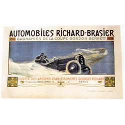 AUTOMOBILES PARIS MUSEUM GRADE GICLEE CANVAS 10X8 PRINT