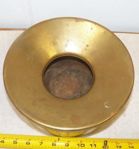 Antique Early Brass 2 pcs Brass Spittoon 2 piece brass spittoon, which
