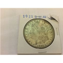 1921-D SILVER MORGAN DOLLAR XF