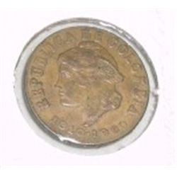 1960 COLUMBIAN 2 CENTAVOS *RARE-HARD TO GET COIN*!! COIN CAME OUT OF SAFE!!