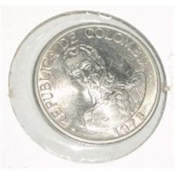 1978 COLUMBIAN PESO *RARE-UNC HIGH GRADE-HARD TO GET COIN*!! COIN CAME OUT OF SAFE!!