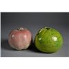 Image 2 : Pair of Chinese Alter Fruits (1) 3 1/2" tall x 4 1/2"