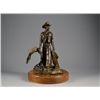 Image 1 : Bronze Statue of a Cowboy Signed Terry Keltz 14" tall