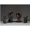 Image 1 : 4 Asian Carved Wood Figures 6 1/4" to 8 1/4"