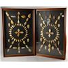 Image 1 : Pair of Mounted and Framed Arrowheads 29.5" tall x