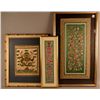 Image 1 : 3 Chinese Embroideries in Frames Various Sizes 23" w x