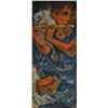 Image 2 : Flute Boy Painting 34" x 17" in Frame