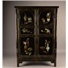 Image 1 : Chinese Jade Stoned Lacquered Cabinet 34.5" x 24" x 12"