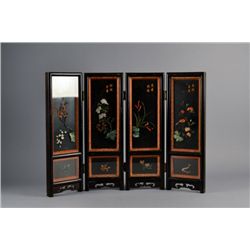 4-Panel Chinese Table Screen 24" x 18"