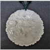 Image 1 : CHINESE PURE WHITE JADE HAND CARVED DRAGON PENDANT
