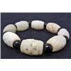 Image 1 : CHINESE FINE JADE HARD CARVED FLEXIBLE BRACELET