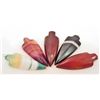 Image 1 : LOT OF 189.5 CTS ONYX AGATE ARROW HEAD PENDANTS 5 PCS