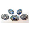 Image 1 : LOT OF 120.5 CTS SEA SEDIMENT JASPER & PYRITE OVAL 5 PCS
