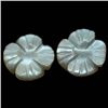 Image 1 : LOT OF 3.80 CTS PINK GREY INDIAN MOONSTONE FLOWERS 2 PCS