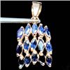 Image 1 : ROSE GOLD OVER STERLING SILVER SAPPHIRE  PENDANT