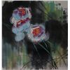 Image 1 : Chinese Watercolour Lotus w/ Boy Huang Yong Yu